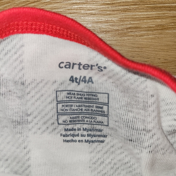 Carter's Size 4T Plaid Footed Pajamas New - Picture 3 of 6